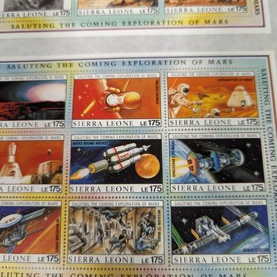 Set Of 3 - Saluting The Coming Exploration Of Mars Stamps