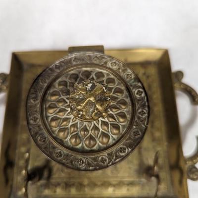 1890 Brass Inkwell