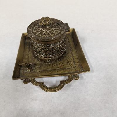 1890 Brass Inkwell