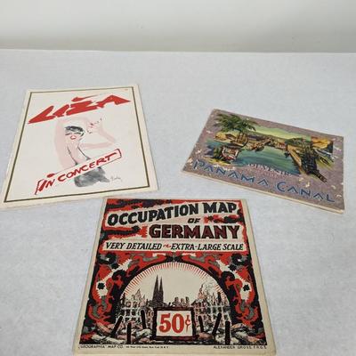 Vintage Pamphlets LIza Panama Canal Occupation Map Of Germany