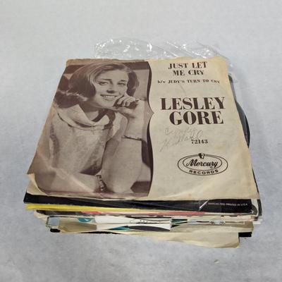 Variety Of 45 Records Several Different Artists