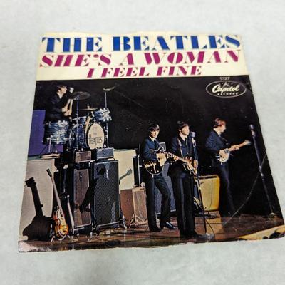 Beatles 'She's a Woman' 45 Record Capitol Label