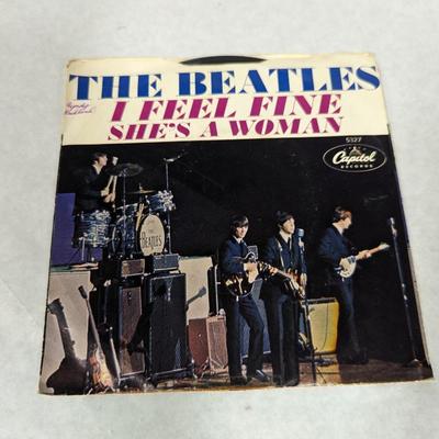 Beatles 'She's a Woman' 45 Record Capitol Label