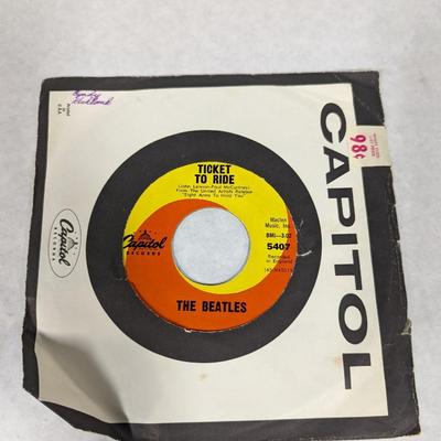 Beatles 'Yes It Is' 45 Record Capitol Label