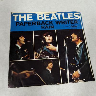 Beatles 'Paperback Writer' Rain 45 Record Capitol Label
