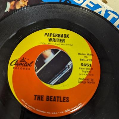 Beatles 'Paperback Writer' Rain 45 Record Capitol Label