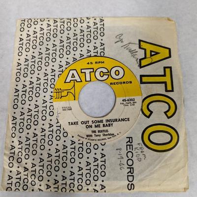 The Beatles Sweet 'Georgia Brown' and 'Take Out Some Insurance on Me Baby' 45 Record ATCO Label