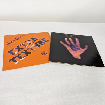 Vintage George Harrison Vinyl Albums 'Extra Texture' and 'Living in the Material World'