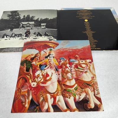 Vintage George Harrison Vinyl Albums 'Darkhorse' and 'Living in the Material World'