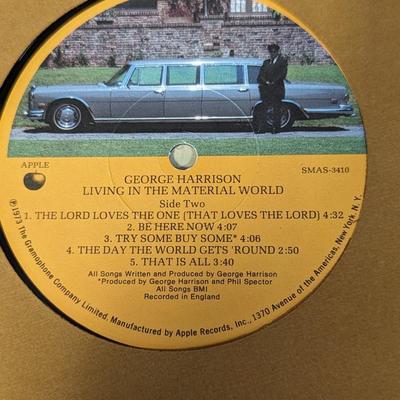 Vintage George Harrison Vinyl Albums 'Darkhorse' and 'Living in the Material World'