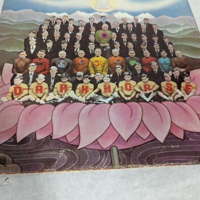 Vintage George Harrison Vinyl Albums 'Darkhorse' and 'Living in the Material World'