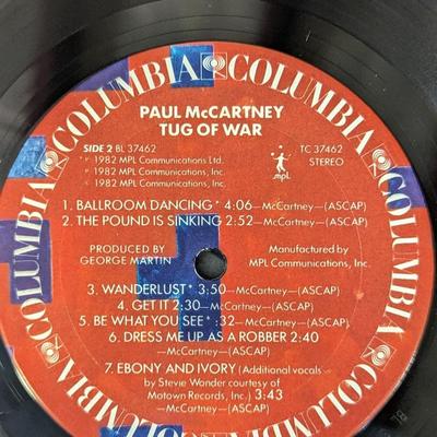 Paul McCartney Set of Three Vintage Records 'Band on the Run' 'Tug of War'