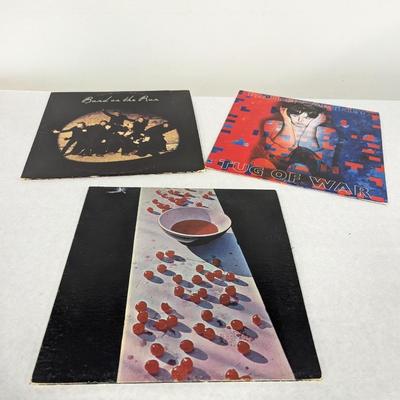 Paul McCartney Set of Three Vintage Records 'Band on the Run' 'Tug of War'