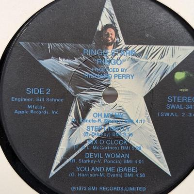 Vintage Ringo Starr Set of Three Records 'Ringo' Beaucoups of Blues' Good Night Vienna'