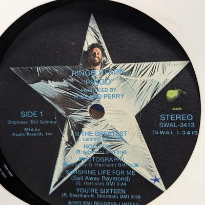 Vintage Ringo Starr Set of Three Records 'Ringo' Beaucoups of Blues' Good Night Vienna'