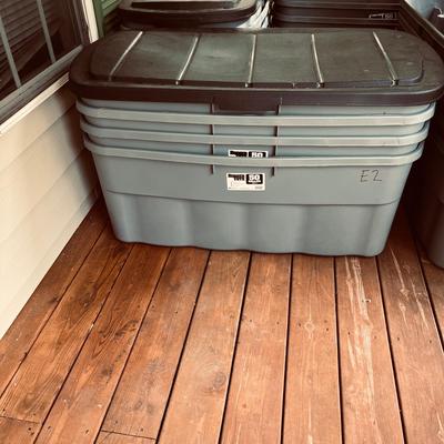 Rugged Tote 50 Gallon Plastic Storage Bins (D-MG)