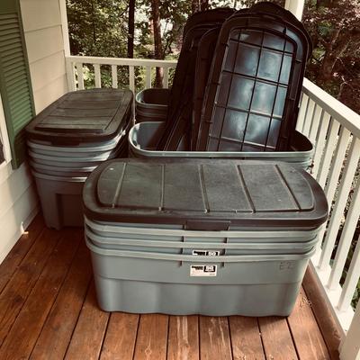 Rugged Tote 50 Gallon Plastic Storage Bins (D-MG)