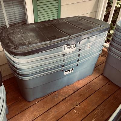 Rugged Tote 50 Gallon Plastic Storage Bins (D-MG)