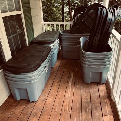 Rugged Tote 50 Gallon Plastic Storage Bins (D-MG)