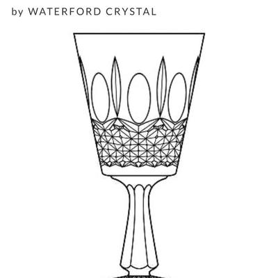 WATERFORD ~ Kenmare ~ Pair (2) Water Goblets