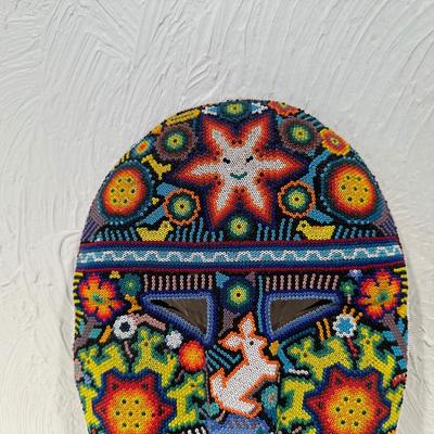 MEXICAN HANDCRAFTED HUICHOL MASK