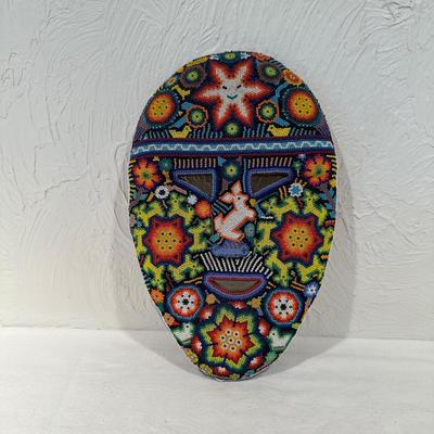 MEXICAN HANDCRAFTED HUICHOL MASK