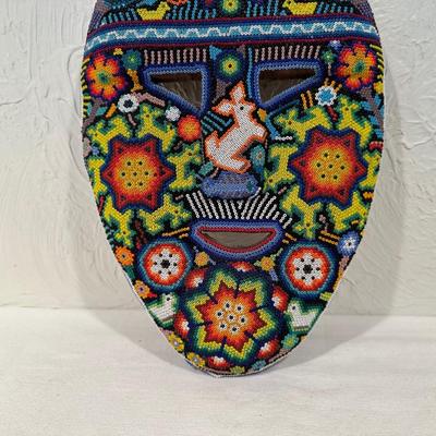 MEXICAN HANDCRAFTED HUICHOL MASK