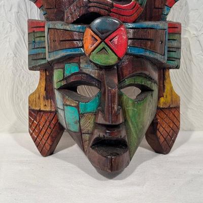 WOODEN HAND CARVED MASK