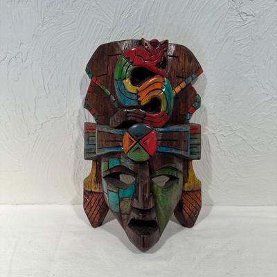 WOODEN HAND CARVED MASK