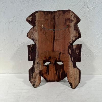 WOODEN HAND CARVED MASK