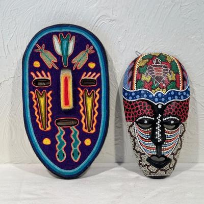 DETAILED, HANDCRAFTED WOODEN MASKS