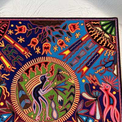 MEXICAN HUICHOL YARN PAINT ART