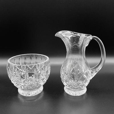 WATERFORD ~ Lismore ~ Pair (2) Creamer & Footed Open Sugar Bowl