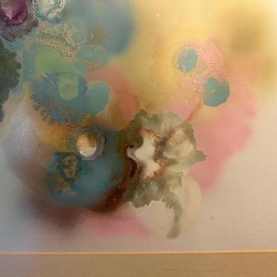 FRAMED ABSTRACT WATERCOLOR