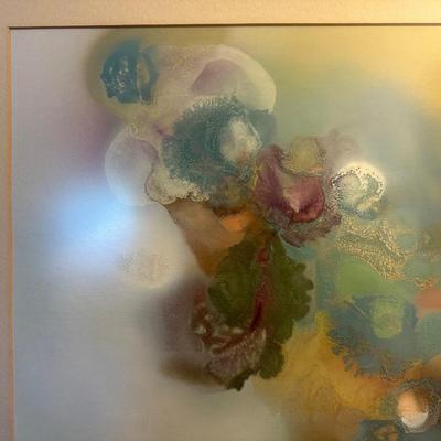 FRAMED ABSTRACT WATERCOLOR