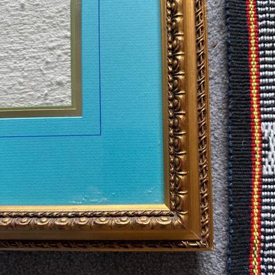 FRAMED ETHIOPIAN CROSS AND A HAND WOVEN SCARF/RUNNER