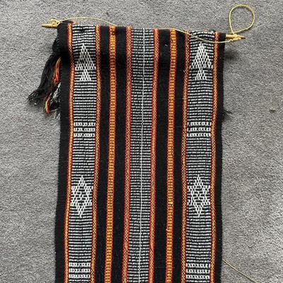 FRAMED ETHIOPIAN CROSS AND A HAND WOVEN SCARF/RUNNER