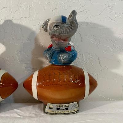 JIM BEAM ELEPHANT AND DONKEY WITH FOOTBALLS