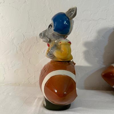 JIM BEAM ELEPHANT AND DONKEY WITH FOOTBALLS