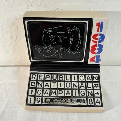 FULL 1984 REPUBLICAN CAMPAIGN JIM BEAM DECANTER