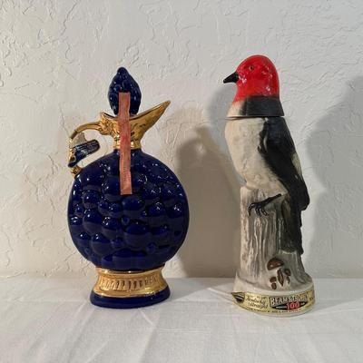 1963 JIM BEAM BLUE GRAPES CLUSTER & A BIRD DECANTER