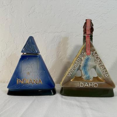 JIM BEAM "YELLOWSTONE NAT. PARK" & "KING TUT" DECANTERS
