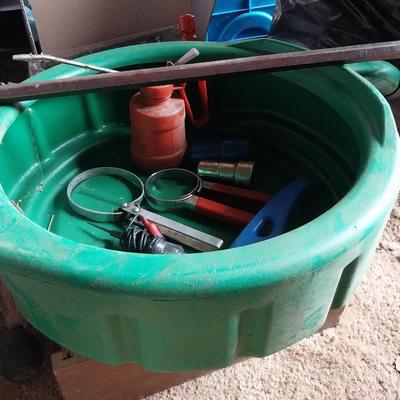 DRAIN PAN-OIL FILTER REMOVER-GLOVES -OIL CAN AND MORE