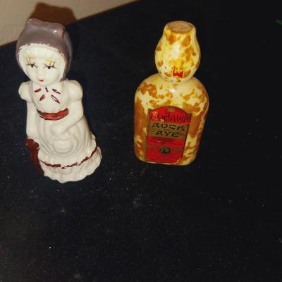 VINTAGE FIGURINES AND SOME OLD SEALED BOTTLES