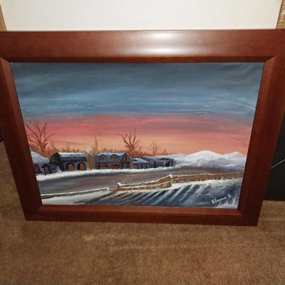 FRAMED OIL PAINTING