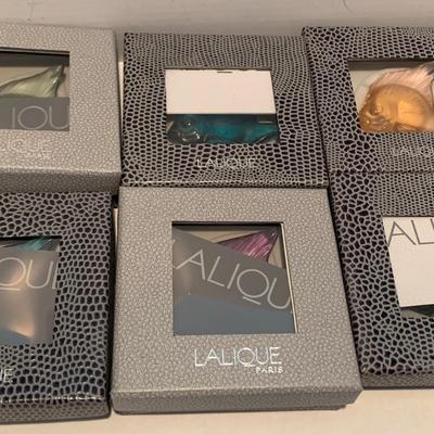 SIX Lalique Fish in Original Boxes