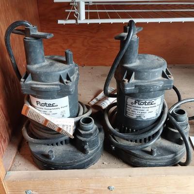 TWO SUBMERSIBLE SUMP/UTILITY PUMPS