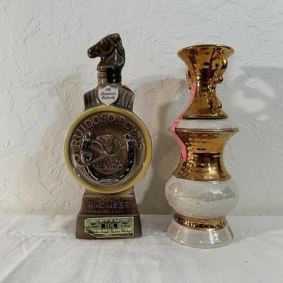 FULL JIM BEAM 1968 RUIDOSO DOWNS & 1979 DECANTER