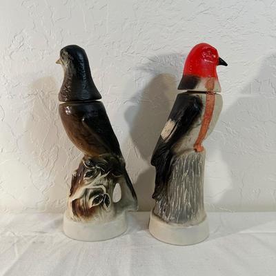 2 JIM BEAM BIRD DECANTERS