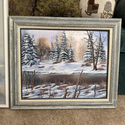 2 SIGNED OIL ON CANVAS PAINTINGS